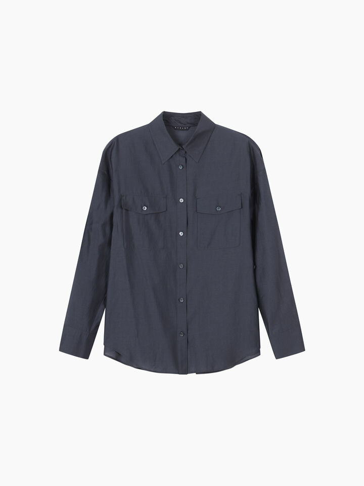 Camicia grigio scuro con tasche - sisley k camicie - Grigio Scuro | Sisley K image number 2